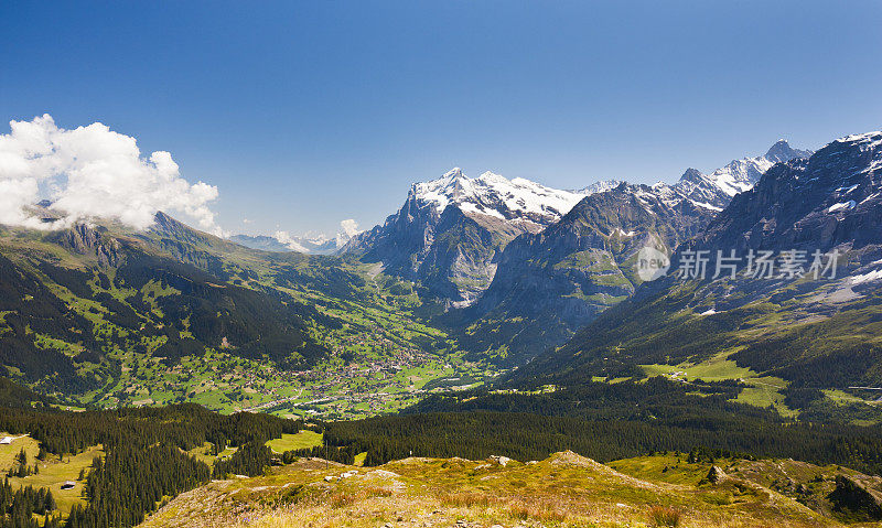 Grindelwald And Wetterhorn，瑞士阿尔卑斯山